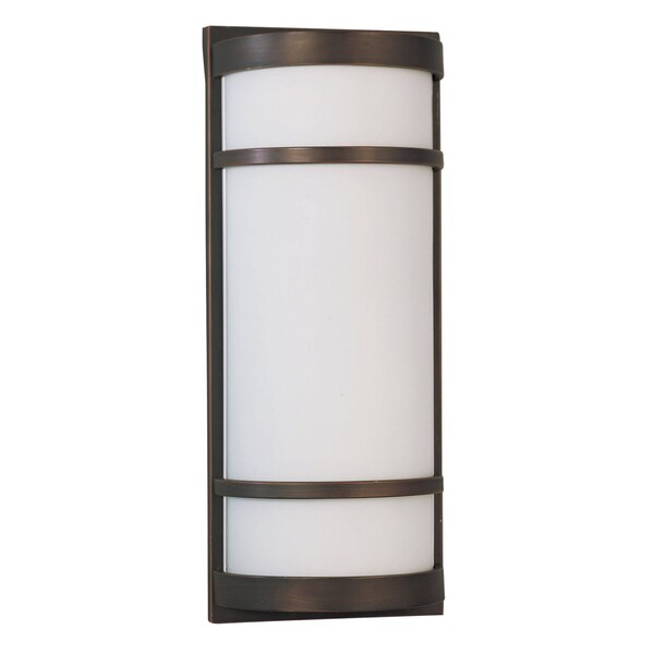 Brio LED Sconce - Oil Rubbed Bronze Finish - White Acrylic Shade
